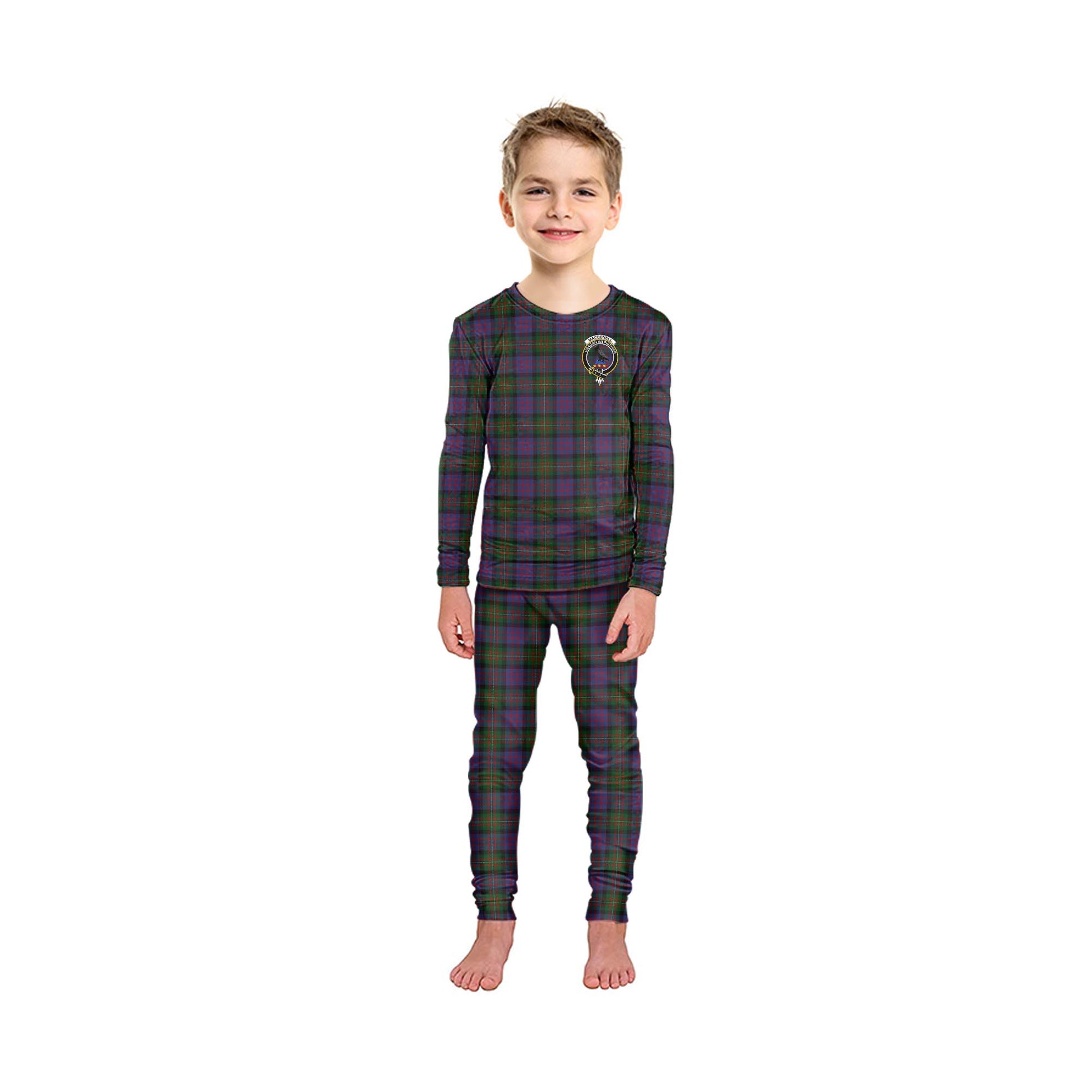 MacDonell (McDonell) Tartan Pajamas Family Set with Family Crest - Tartan Vibes Clothing