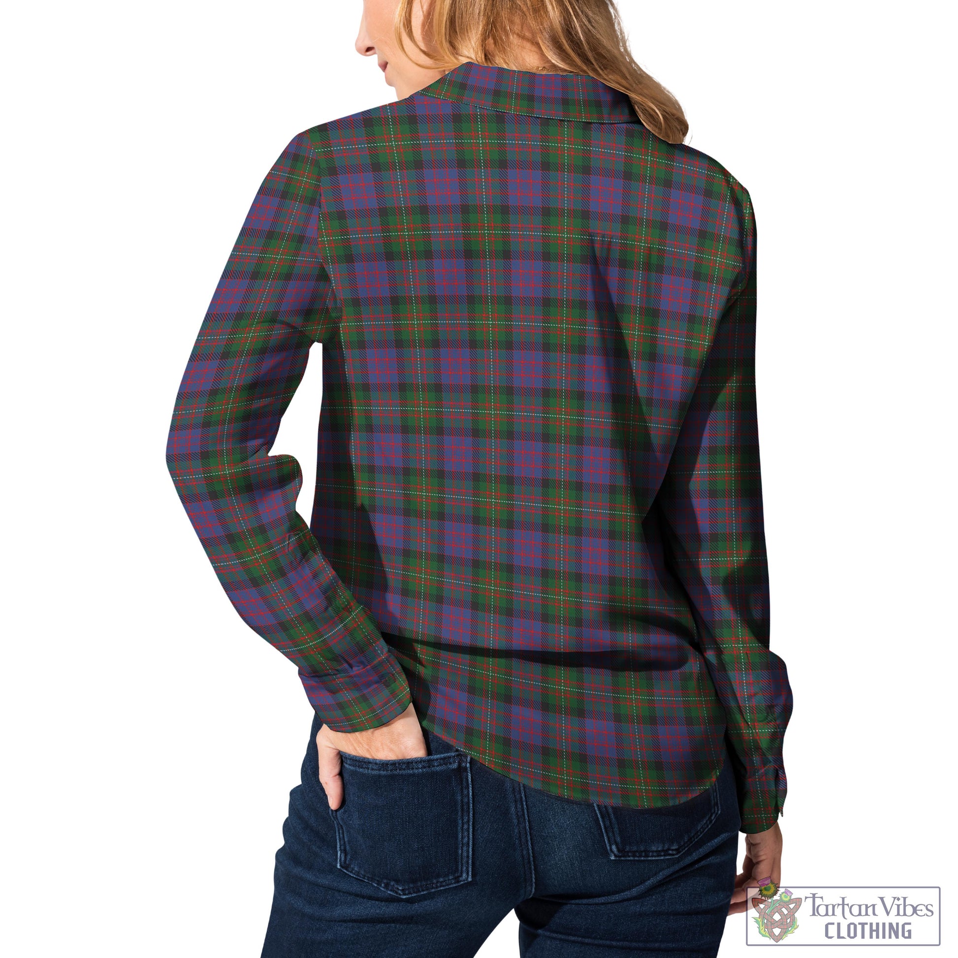 MacDonell (McDonell) Tartan Women's Casual Shirt with Family Crest - Tartan Vibes Clothing