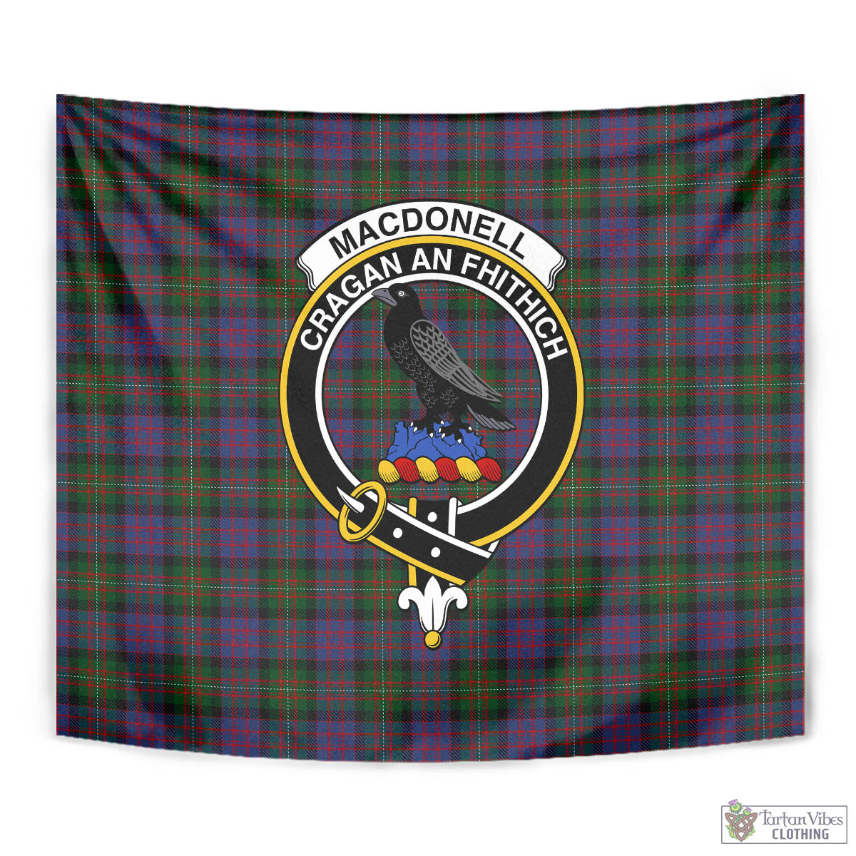 MacDonell (McDonell) Tartan Tapestry Wall Hanging and Home Decor for Room with Family Crest - Tartan Vibes Clothing