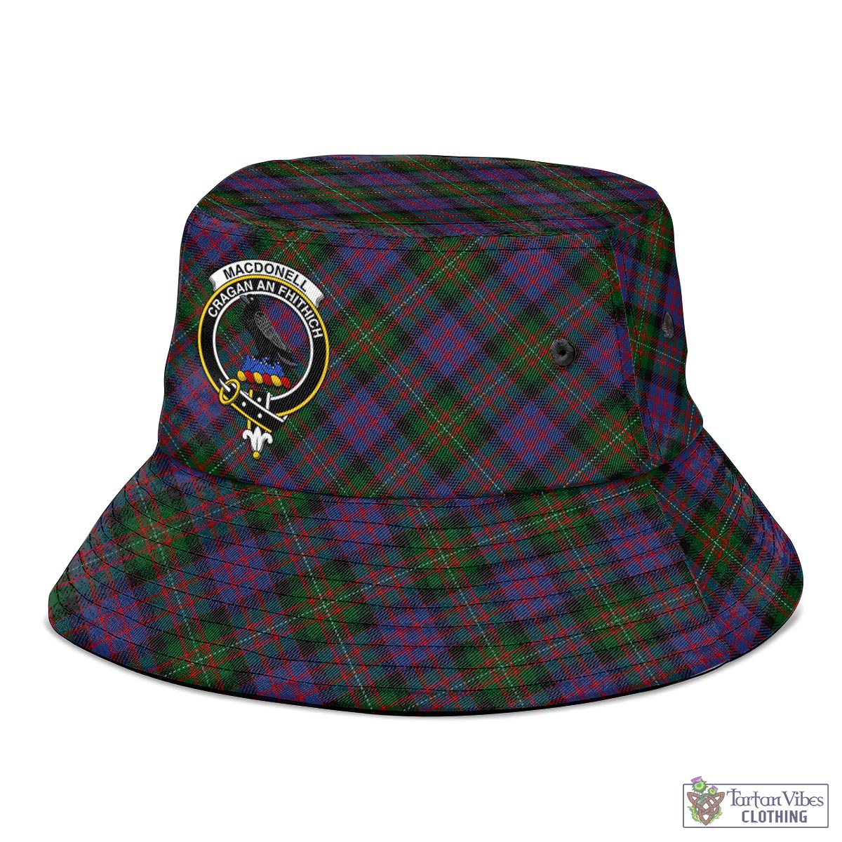 MacDonell (McDonell) Tartan Bucket Hat with Family Crest - Tartan Vibes Clothing