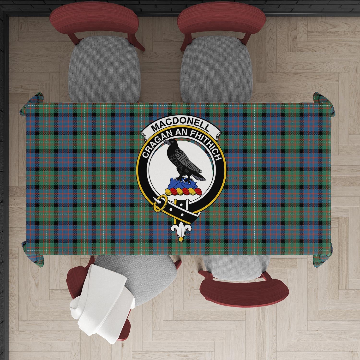 macdonell-of-glengarry-ancient-tatan-tablecloth-with-family-crest