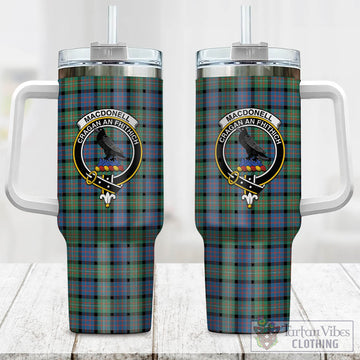 MacDonell of Glengarry Ancient Tartan and Family Crest Tumbler with Handle