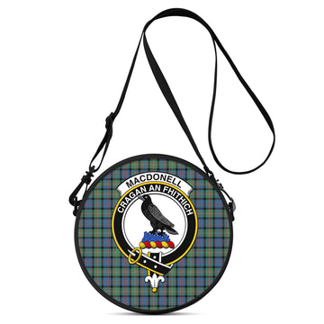 MacDonell of Glengarry Ancient Tartan Round Satchel Bags with Family Crest