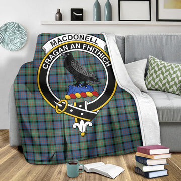 MacDonell of Glengarry Ancient Tartan Blanket with Family Crest