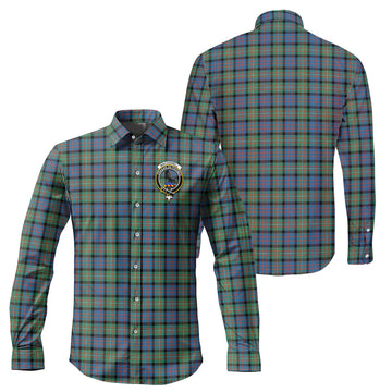 MacDonell of Glengarry Ancient Tartan Long Sleeve Button Up Shirt with Family Crest