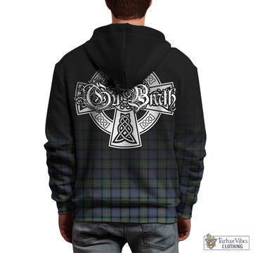 MacDonell of Glengarry Ancient Tartan Hoodie Featuring Alba Gu Brath Family Crest Celtic Inspired