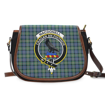 MacDonell of Glengarry Ancient Tartan Saddle Bag with Family Crest