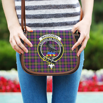 MacDonell of Glengarry Modern Tartan Saddle Bag with Family Crest