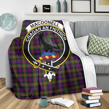 MacDonell of Glengarry Modern Tartan Blanket with Family Crest