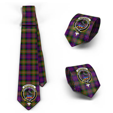 MacDonell of Glengarry Modern Tartan Classic Necktie with Family Crest