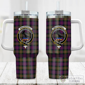 MacDonell of Glengarry Modern Tartan and Family Crest Tumbler with Handle