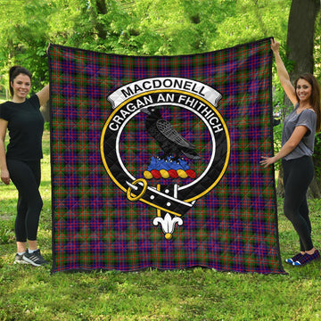 MacDonell of Glengarry Modern Tartan Quilt with Family Crest