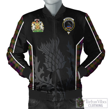 MacDonell of Glengarry Modern Tartan Bomber Jacket with Family Crest and Scottish Thistle Vibes Sport Style