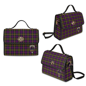 macdonell-of-glengarry-modern-tartan-leather-strap-waterproof-canvas-bag-with-family-crest