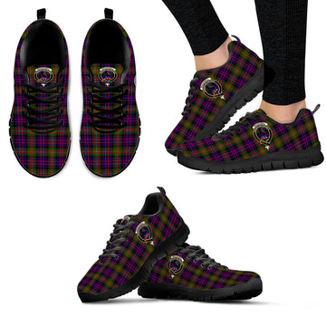 MacDonell of Glengarry Modern Tartan Sneakers with Family Crest