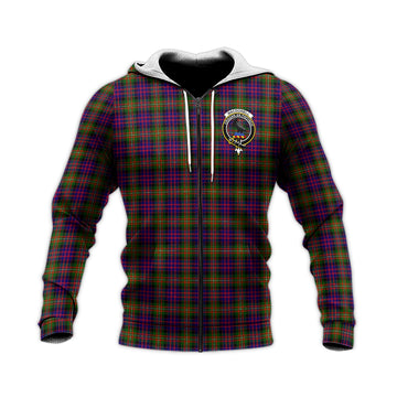 MacDonell of Glengarry Modern Tartan Knitted Hoodie with Family Crest
