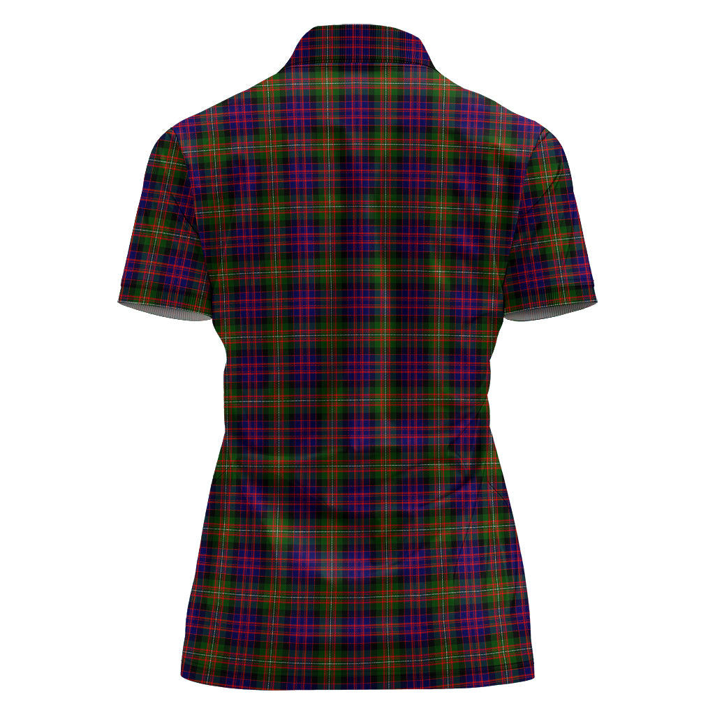 macdonell-of-glengarry-modern-tartan-polo-shirt-with-family-crest-for-women