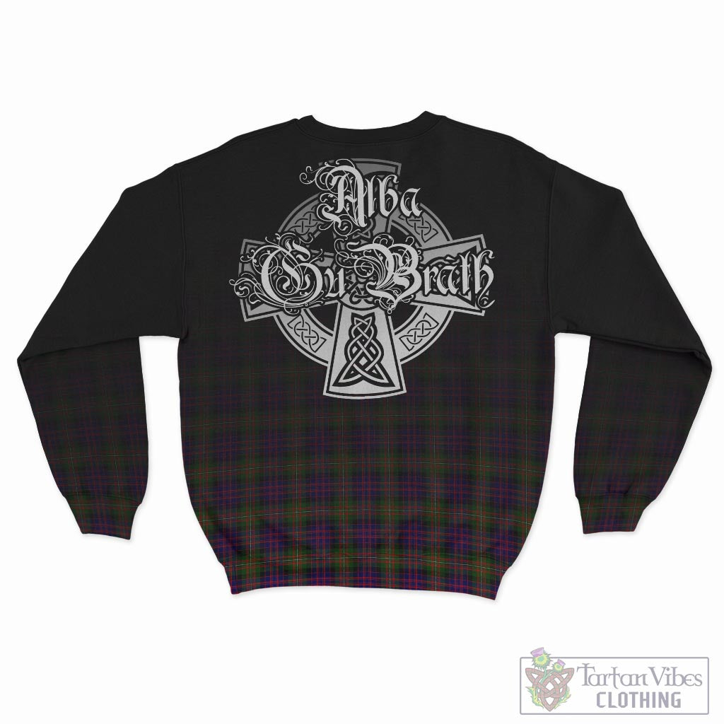 Tartan Vibes Clothing MacDonell of Glengarry Modern Tartan Sweatshirt Featuring Alba Gu Brath Family Crest Celtic Inspired