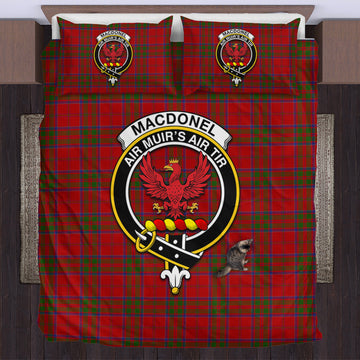 MacDonell of Keppoch Tartan Bedding Set with Family Crest