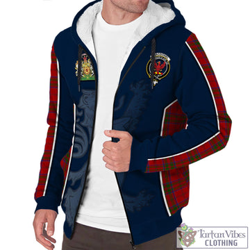MacDonell of Keppoch Tartan Sherpa Hoodie with Family Crest and Lion Rampant Vibes Sport Style