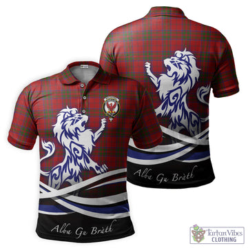 MacDonell of Keppoch Tartan Polo Shirt with Alba Gu Brath Regal Lion Emblem