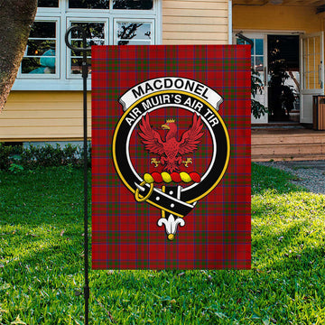 MacDonell of Keppoch Tartan Flag with Family Crest