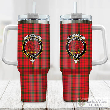 MacDonell of Keppoch Modern Tartan and Family Crest Tumbler with Handle