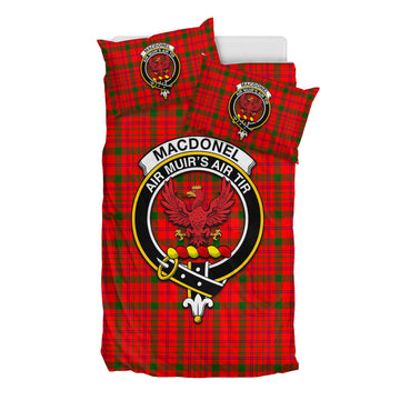 MacDonell of Keppoch Modern Tartan Bedding Set with Family Crest