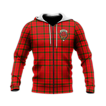 MacDonell of Keppoch Modern Tartan Knitted Hoodie with Family Crest