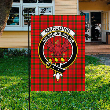 MacDonell of Keppoch Modern Tartan Flag with Family Crest