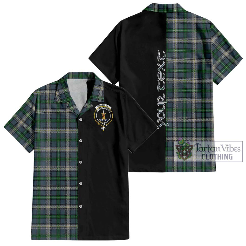 MacDouall Tartan Hawaiian Shirt with Family Crest and Half Of Me Style Kid - Tartan Vibes Clothing