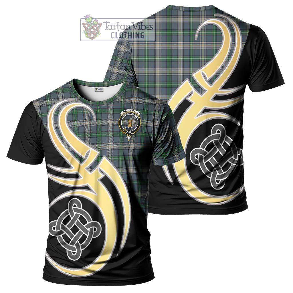 MacDouall Tartan T-Shirt with Family Crest and Celtic Symbol Style Kid's Shirt - Tartan Vibes Clothing