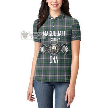 MacDouall Tartan Women's Polo Shirt with Family Crest DNA In Me Style Women - Tartan Vibes Clothing