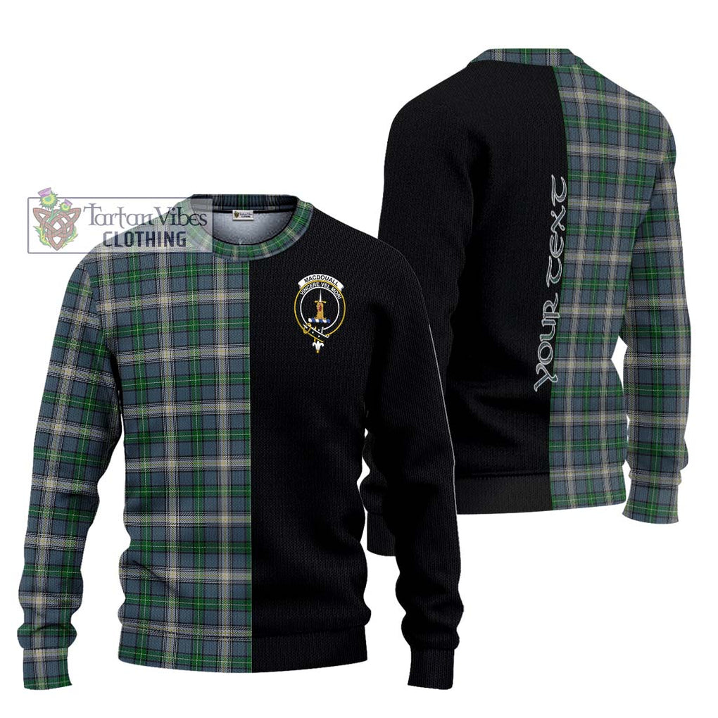 MacDouall Tartan Ugly Sweater with Family Crest and Half Of Me Style Unisex - Tartan Vibes Clothing