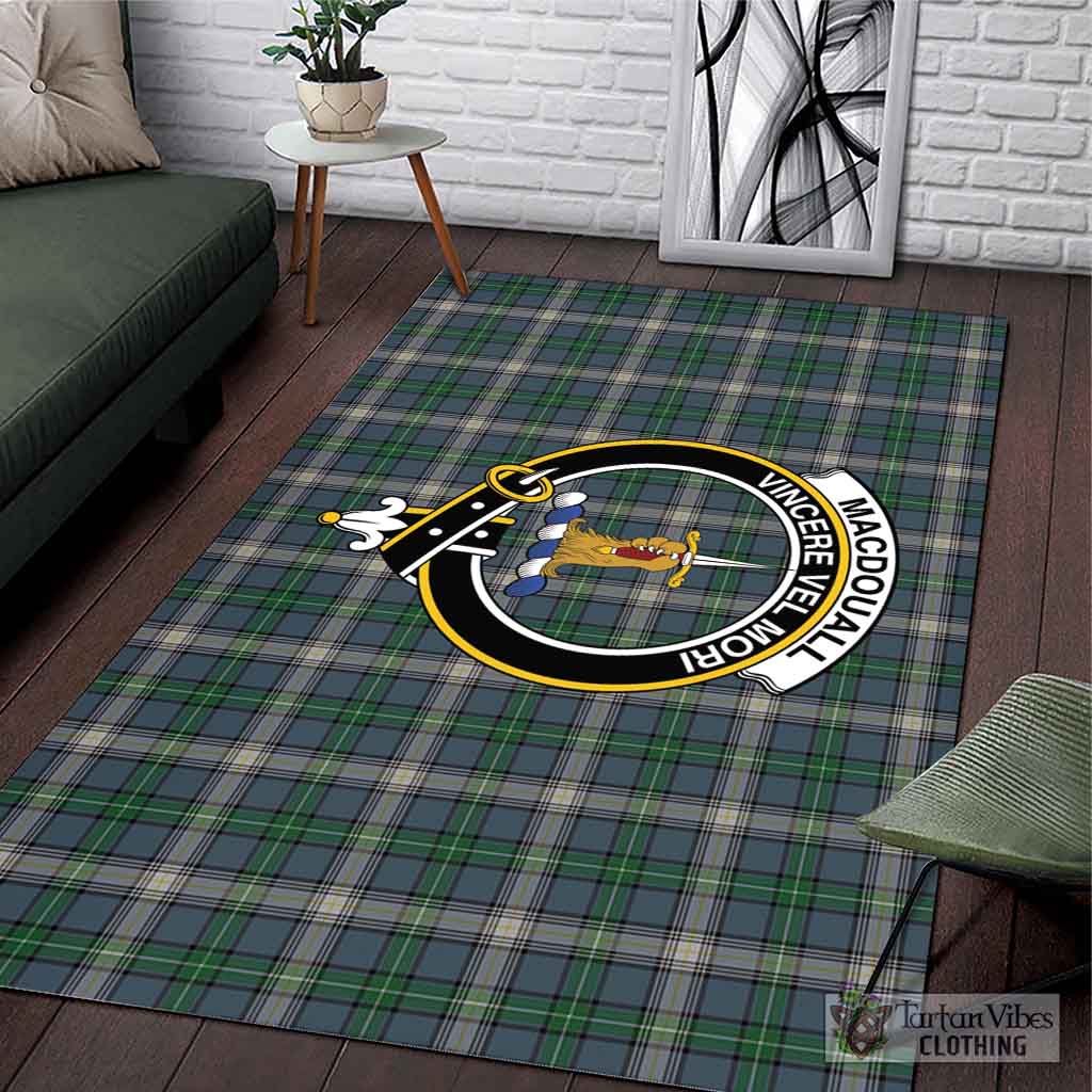 MacDouall Tartan Area Rug with Family Crest L 59*86 inch (150x220 cm) - Tartan Vibes Clothing
