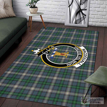 MacDouall Tartan Area Rug with Family Crest L 59*86 inch (150x220 cm) - Tartan Vibes Clothing