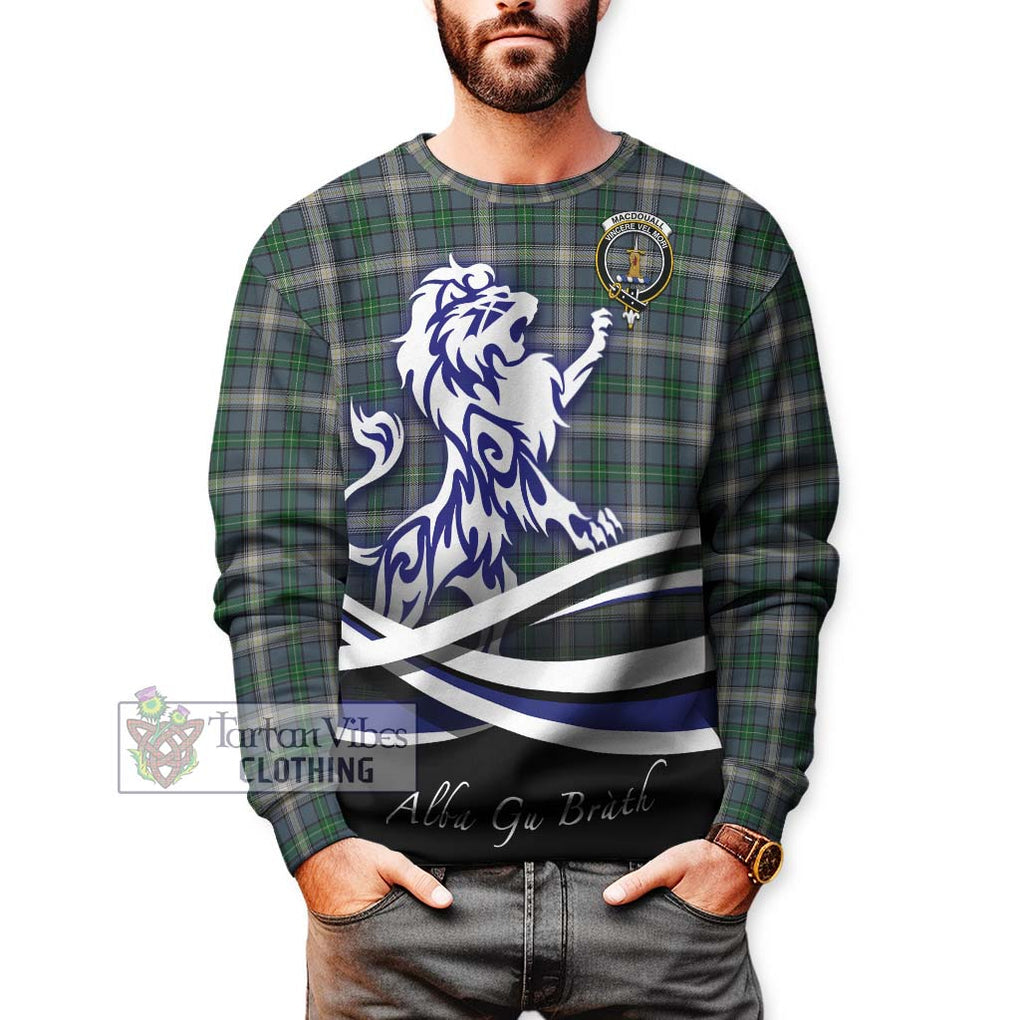 MacDouall Tartan Sweatshirt with Alba Gu Brath Regal Lion Emblem Unisex - Tartan Vibes Clothing