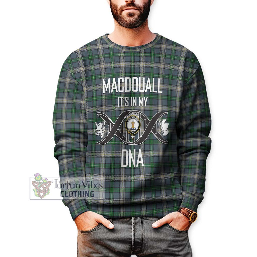 MacDouall Tartan Sweatshirt with Family Crest DNA In Me Style Unisex - Tartan Vibes Clothing