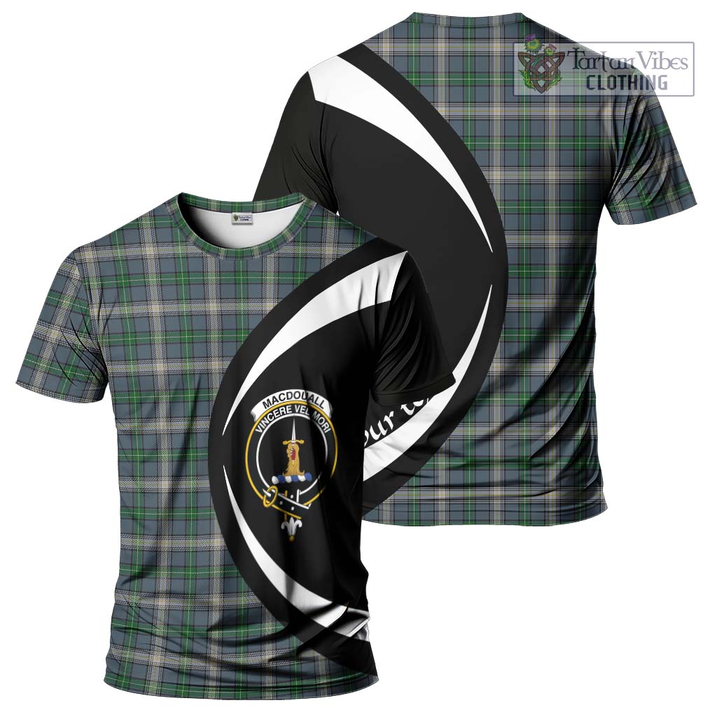 MacDouall Tartan T-Shirt with Family Crest Circle Style Kid's Shirt - Tartan Vibes Clothing