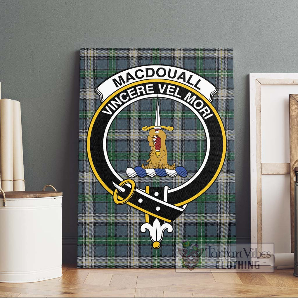 MacDouall Tartan Canvas Print Wall Art with Family Crest Without Frame - Tartan Vibes Clothing