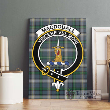 MacDouall Tartan Canvas Print Wall Art with Family Crest Without Frame - Tartan Vibes Clothing