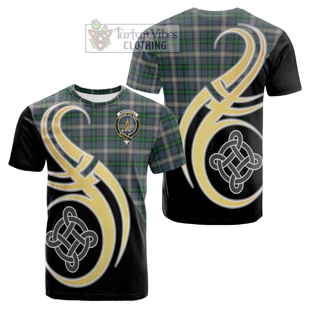 MacDouall Tartan Cotton T-shirt with Family Crest and Celtic Symbol Style Kid's Shirt - Tartan Vibes Clothing