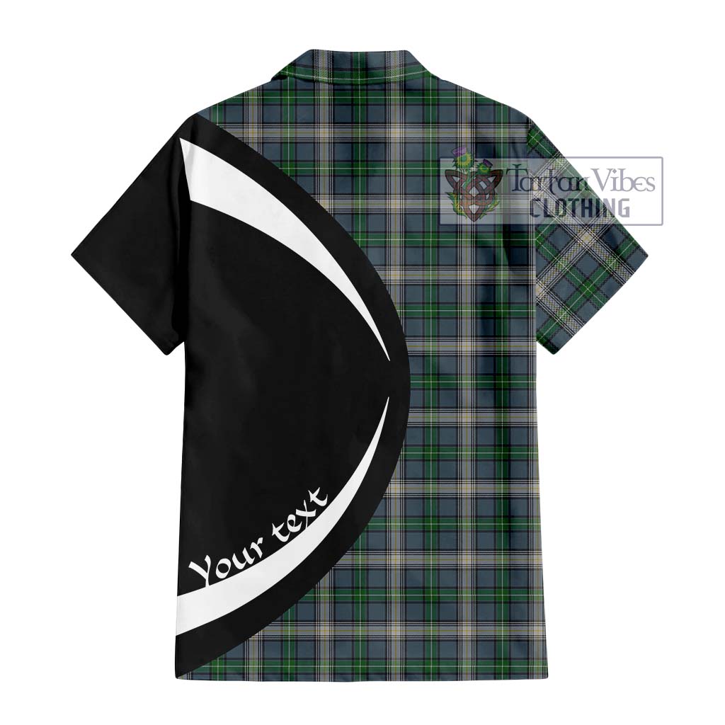 MacDouall Tartan Hawaiian Shirt with Family Crest Circle Style - Tartan Vibes Clothing
