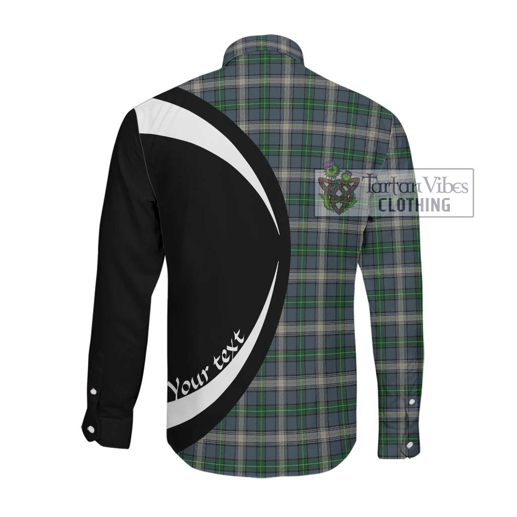 MacDouall Tartan Long Sleeve Button Up with Family Crest Circle Style Men's Shirt - Tartan Vibes Clothing