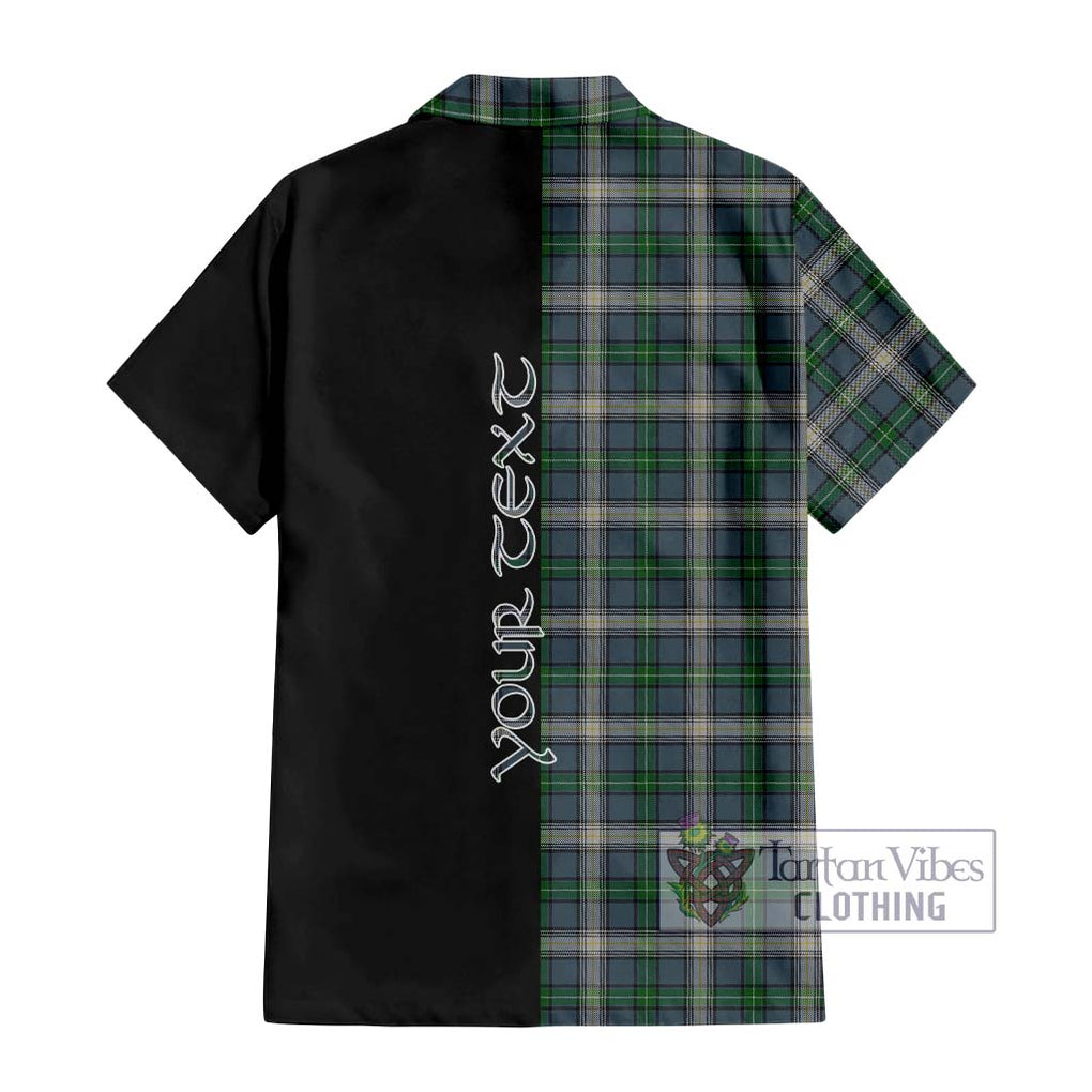 MacDouall Tartan Hawaiian Shirt with Family Crest and Half Of Me Style - Tartan Vibes Clothing