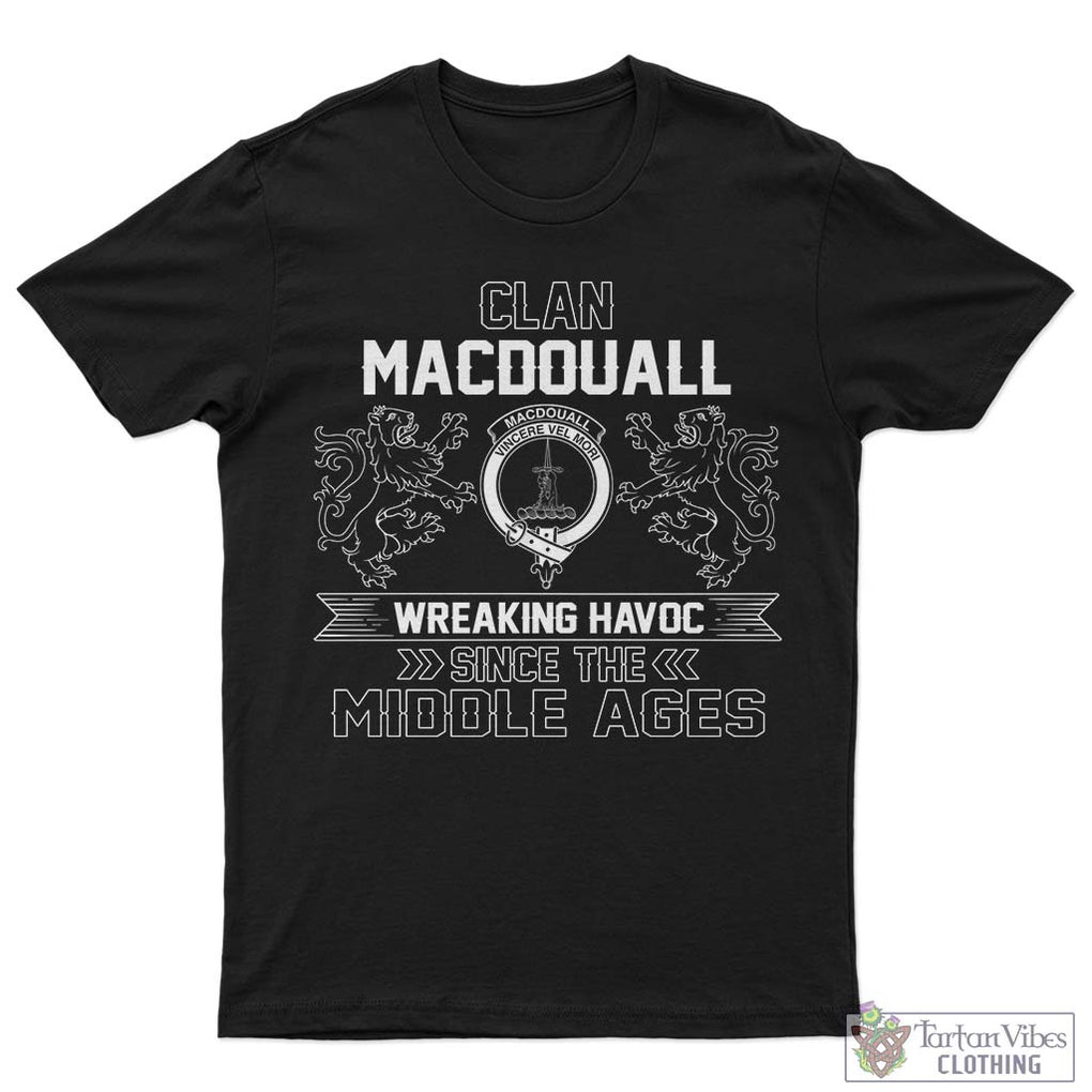 MacDouall Family Crest 2D Cotton Men's T-Shirt Wreaking Havoc Style 5XL - 2D-tartanvibesclothing