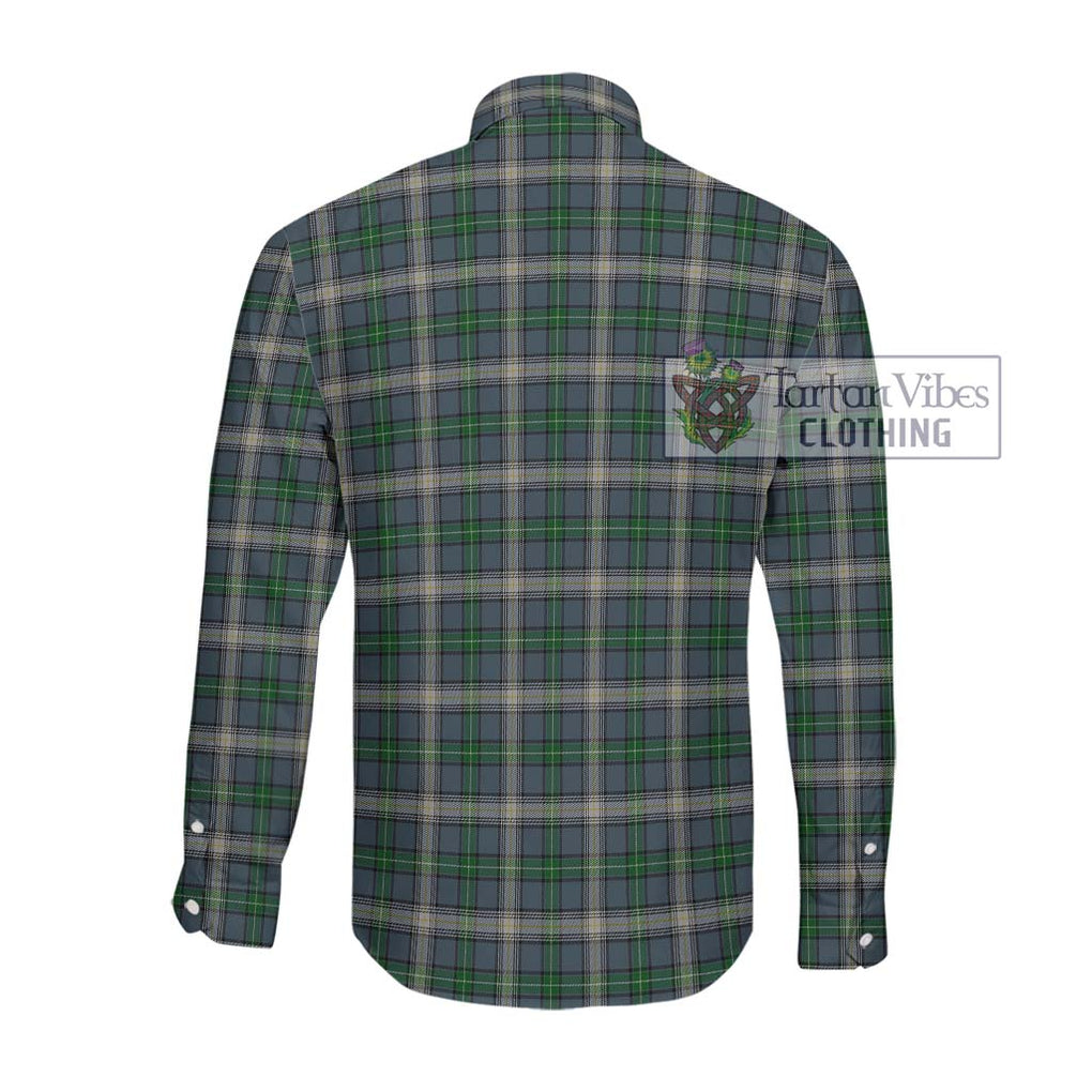 MacDouall Tartan Long Sleeve Button Shirt with Family Crest DNA In Me Style - Tartanvibesclothing Shop