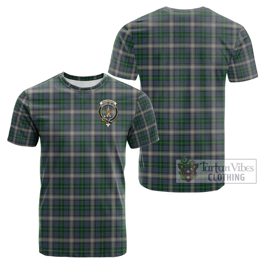 MacDouall Tartan Cotton T-Shirt with Family Crest - Tartan Vibes Clothing