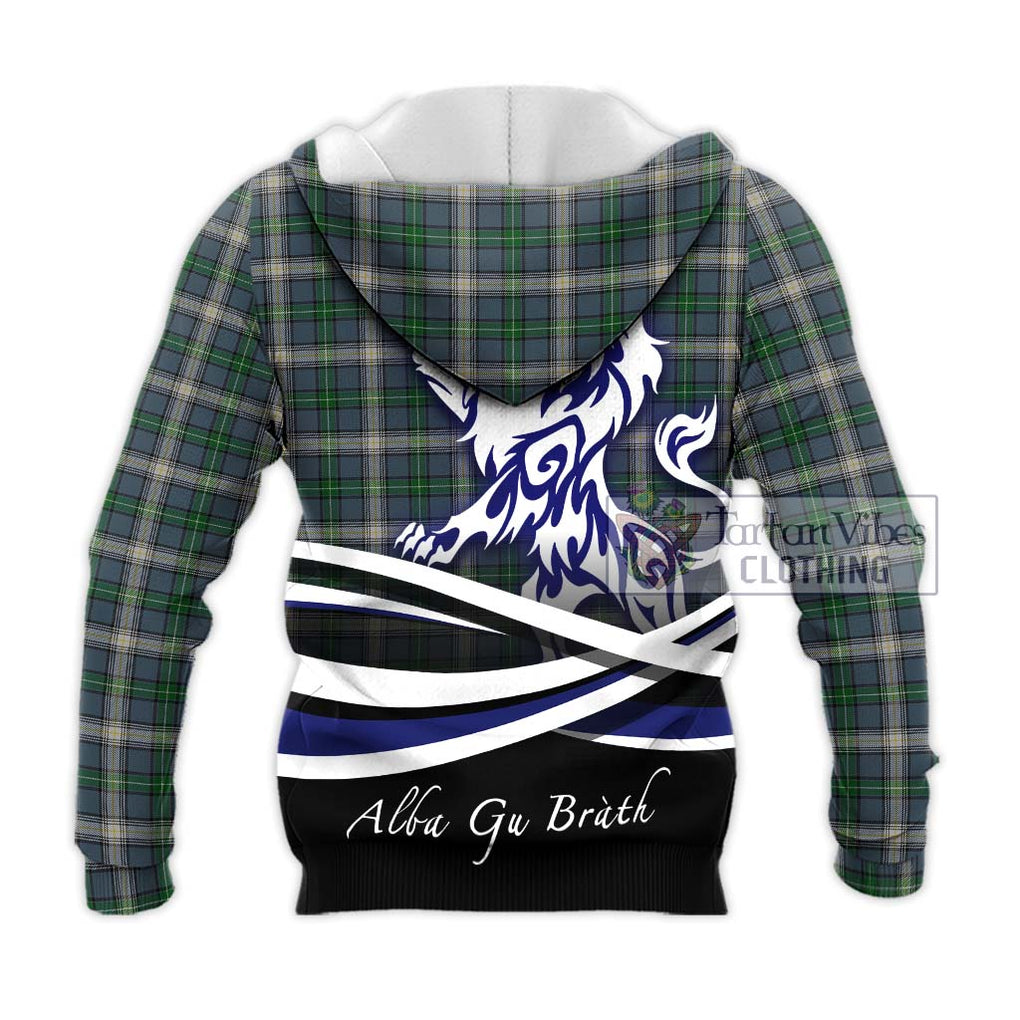 MacDouall Tartan Knitted Hoodie with Alba Gu Brath Regal Lion Emblem - Tartan Vibes Clothing