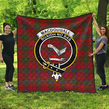 MacDougall Tartan Quilt with Family Crest